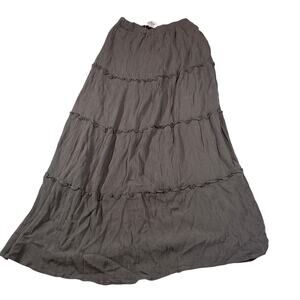 Hollister womens ultra high rise gray maxi skirt.  Size XS, peasant, boho, flowy